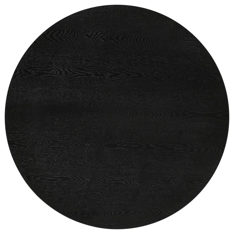 Strouse Contemporary Round Coffee Table in Black