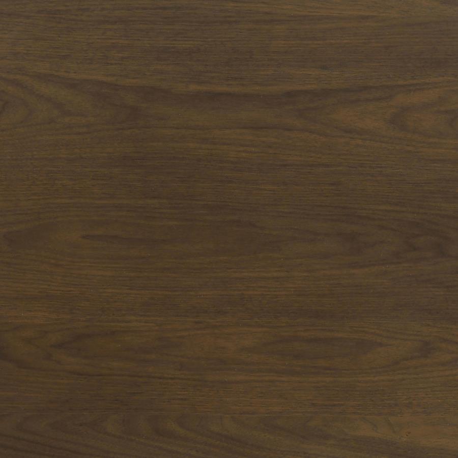 Strouse Contemporary Round Coffee Table in Dark Walnut
