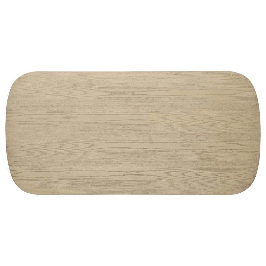 Kailani 3-piece Coastal Coffee and End Table Set Beige Oak