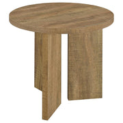 Aragon Round Panel Base End Table Mango