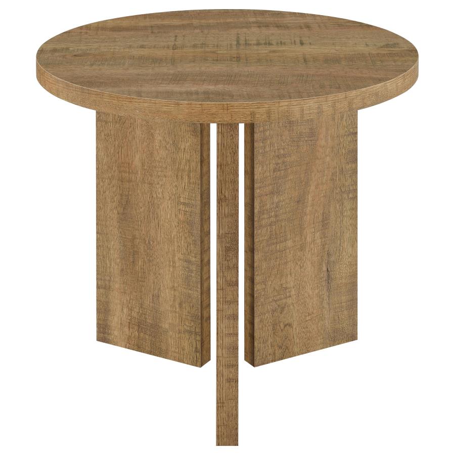 Aragon 2-Piece Round Coffee and End Table Set Mango