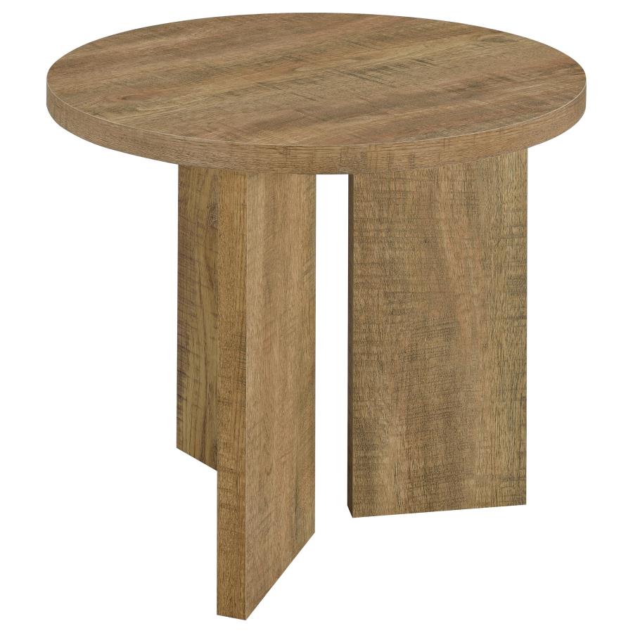 Aragon 3-Piece Round Coffee and End Table Set Mango