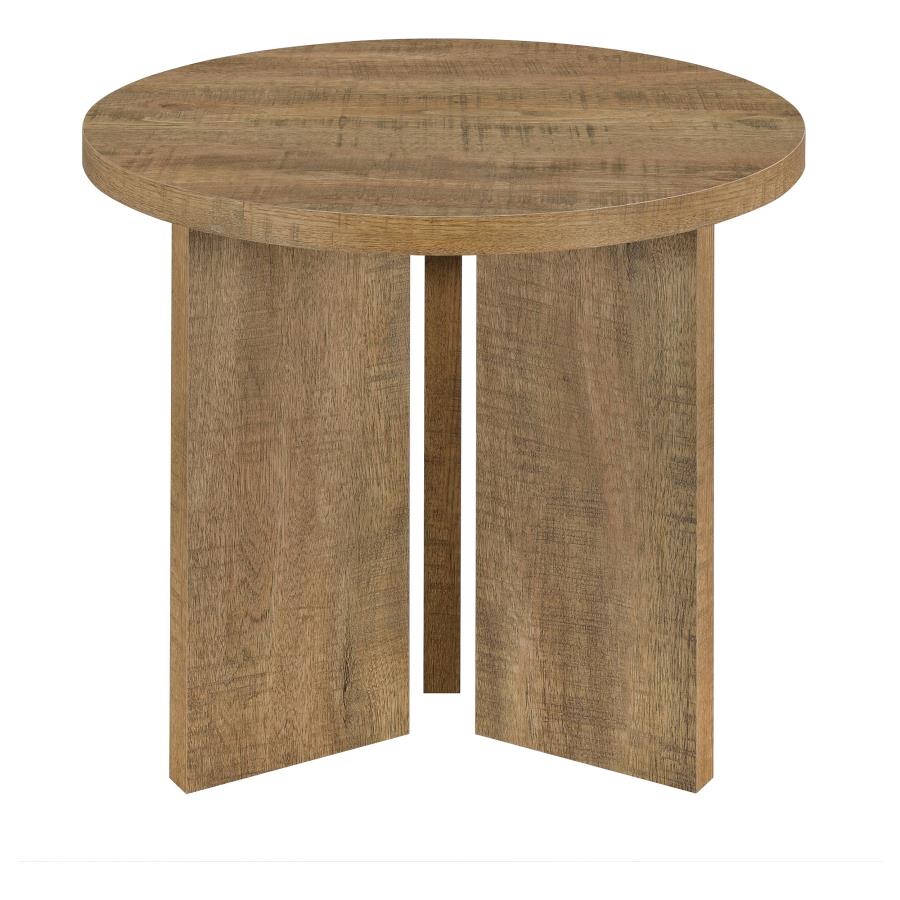 Aragon 3-Piece Round Coffee and End Table Set Mango