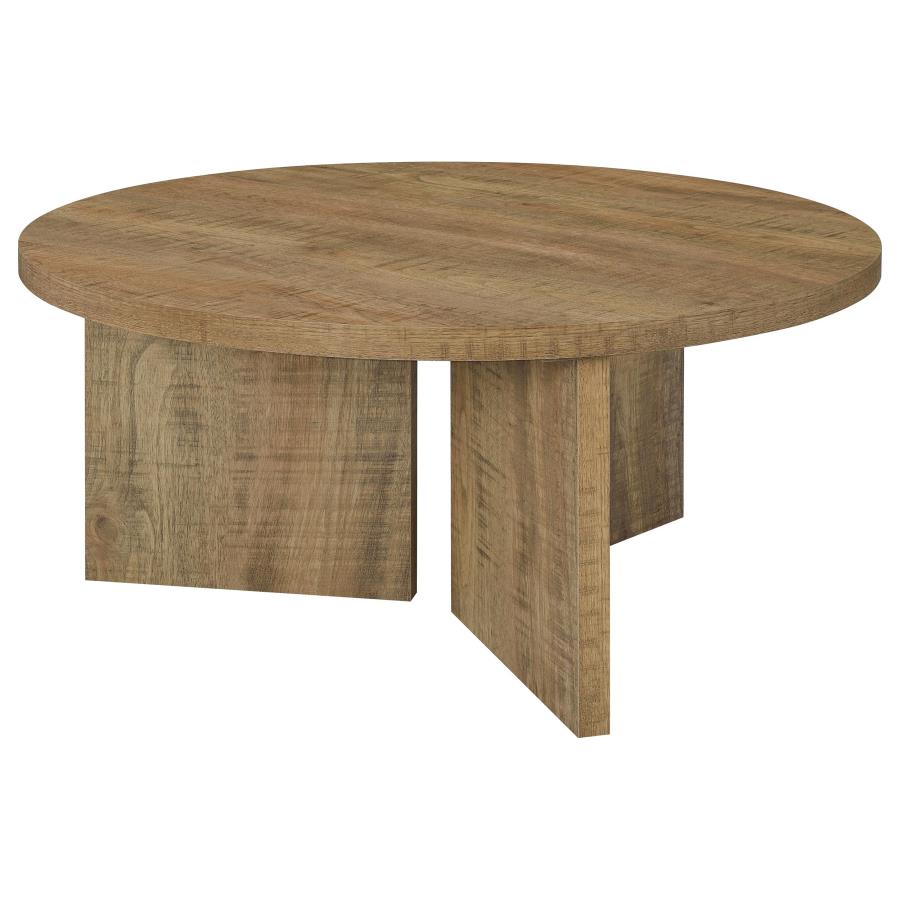 Aragon 3-Piece Round Coffee and End Table Set Mango
