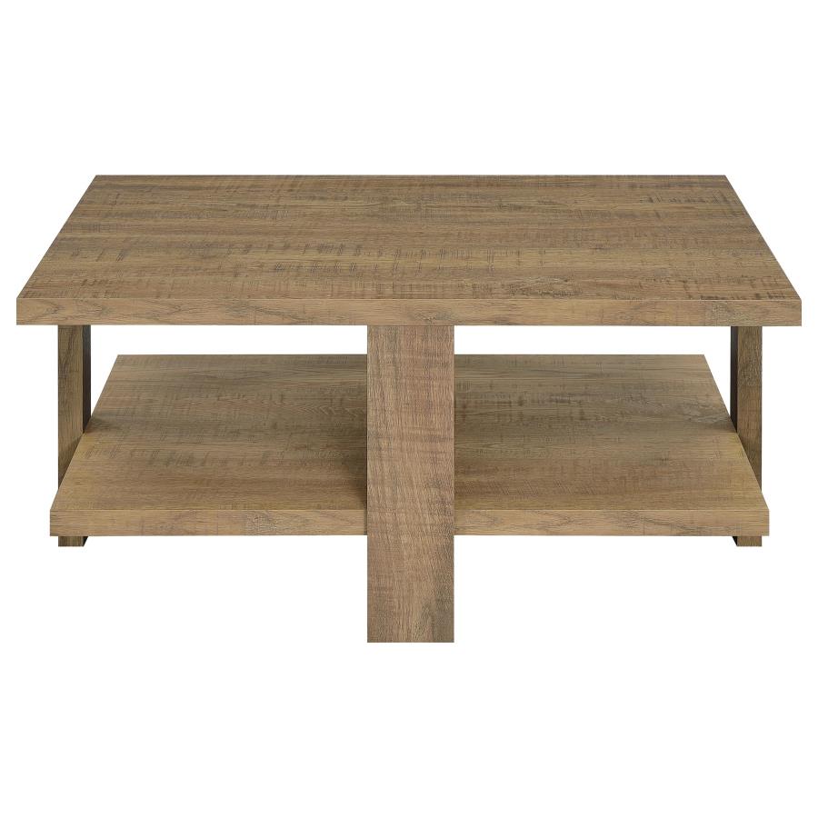 Dawn 2-piece Round Coffee and End Table Set Mango Brown