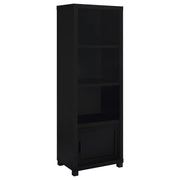 Sachin 3-shelf Engineered Wood Media Tower Black