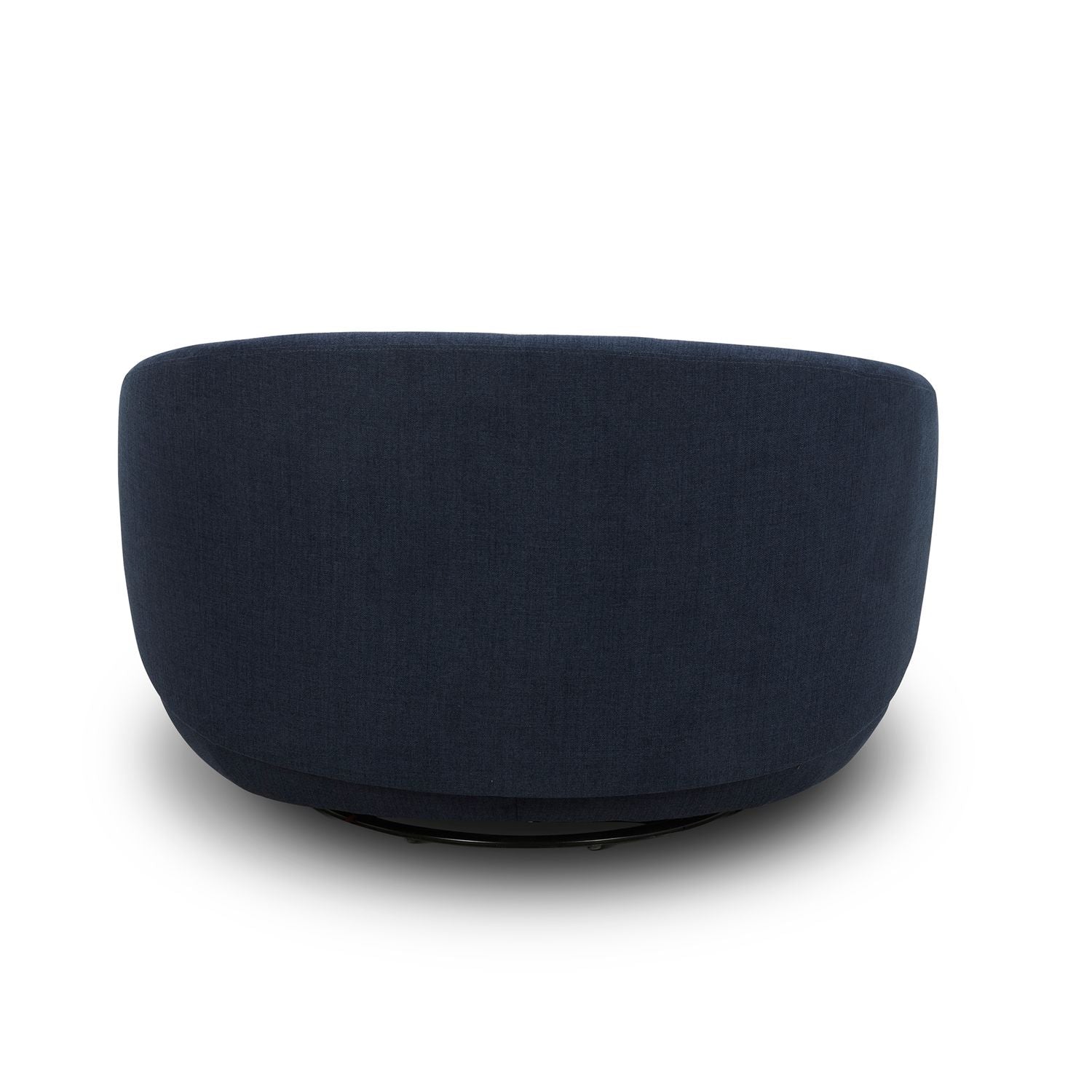 Haley Upholstery Swivel Cuddler Chair - Midnight