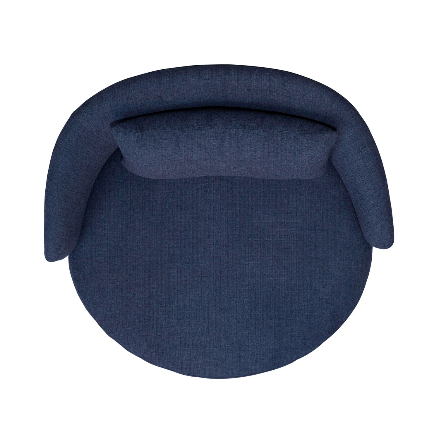 Haley Upholstery Swivel Cuddler Chair - Midnight