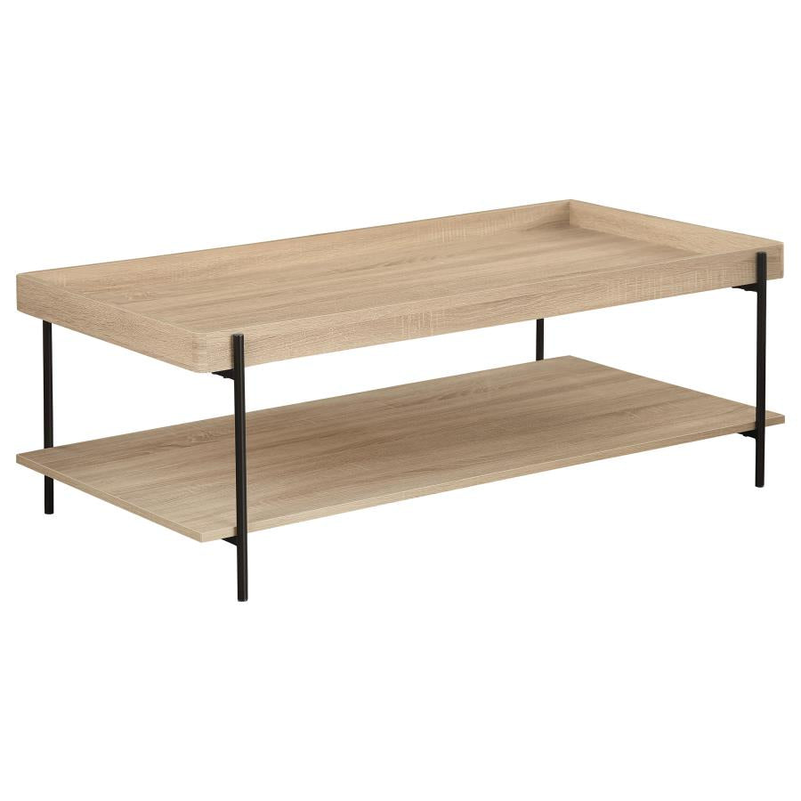 Fallon 2-piece Rectangular Coffee and End Table Set Natural