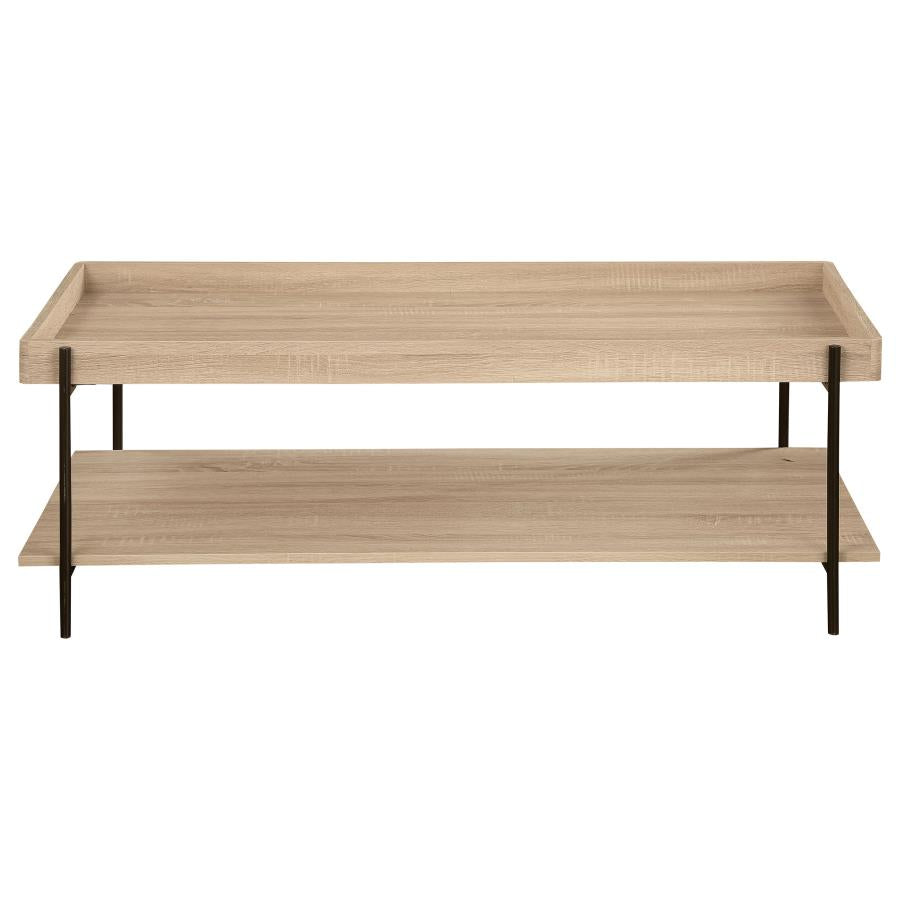 Fallon 2-piece Rectangular Coffee and End Table Set Natural