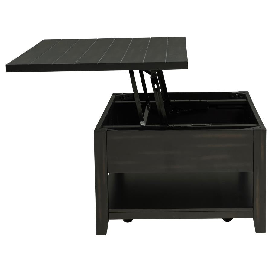 Payne 48-inch Mobile Lift Top Coffee Table Distressed Java