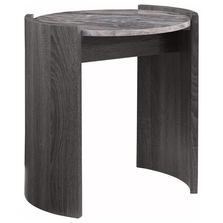 Gladstone 2-piece Coffee and End Table Set Distressed Grey