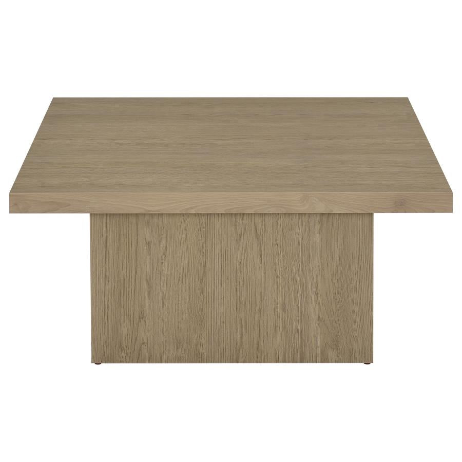 Devar 2-piece Square Cocktail Coffee End Table Set Latte