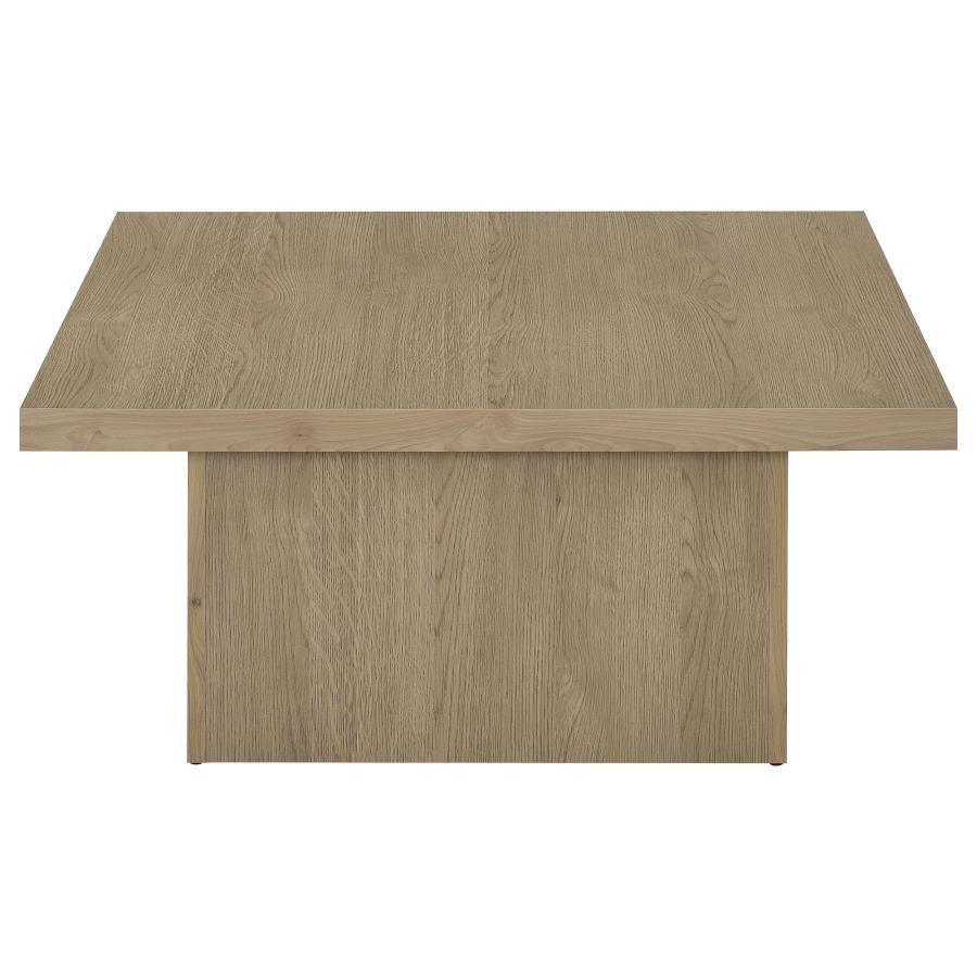 Devar 3-piece Square Cocktail Coffee End Table Set Latte