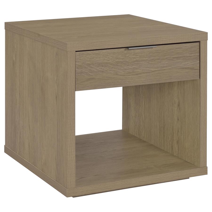 Ingram 2-Piece Coffee and End Table Set with Storage Latte