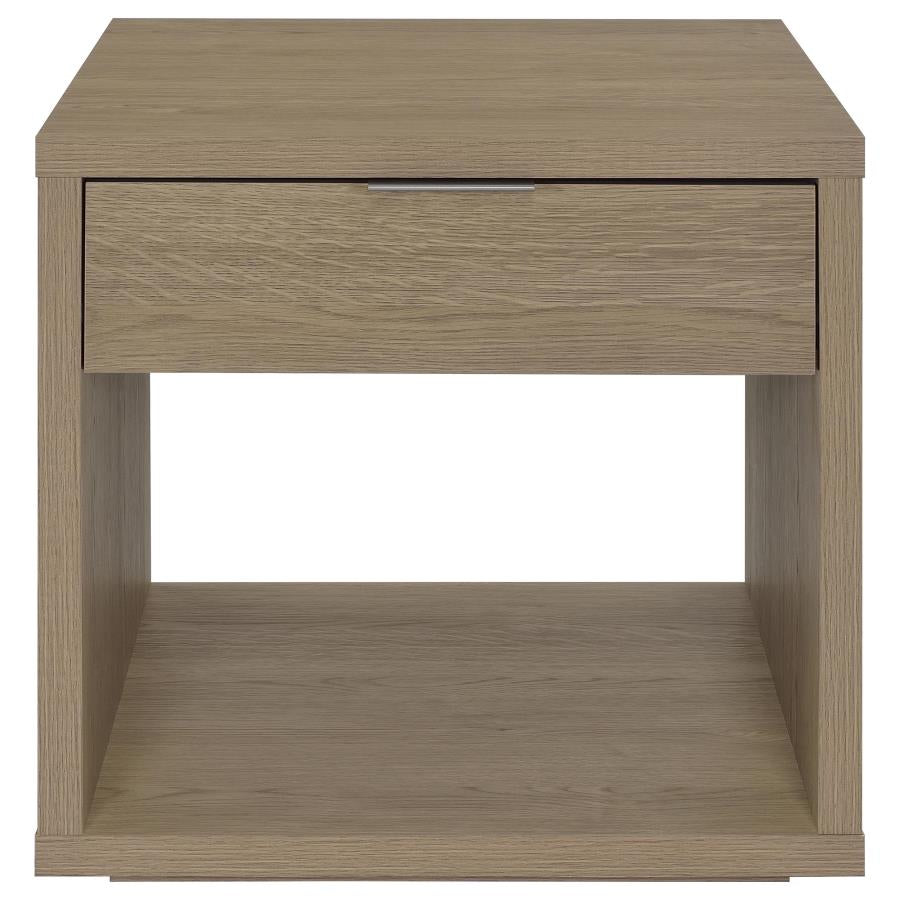 Ingram 3-Piece Coffee and End Table Set with Storage Latte