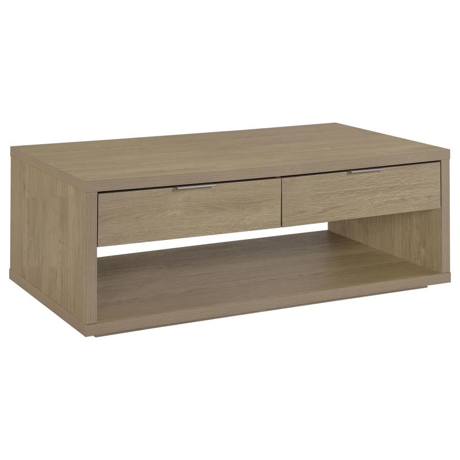 Ingram 3-Piece Coffee and End Table Set with Storage Latte