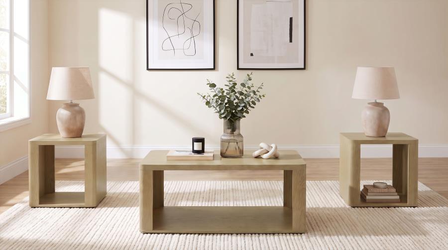 Alsina 3-Piece Coffee and End Table Set Greige