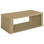 Alsina Rectangular Coffee Table with Open Shelf Greige