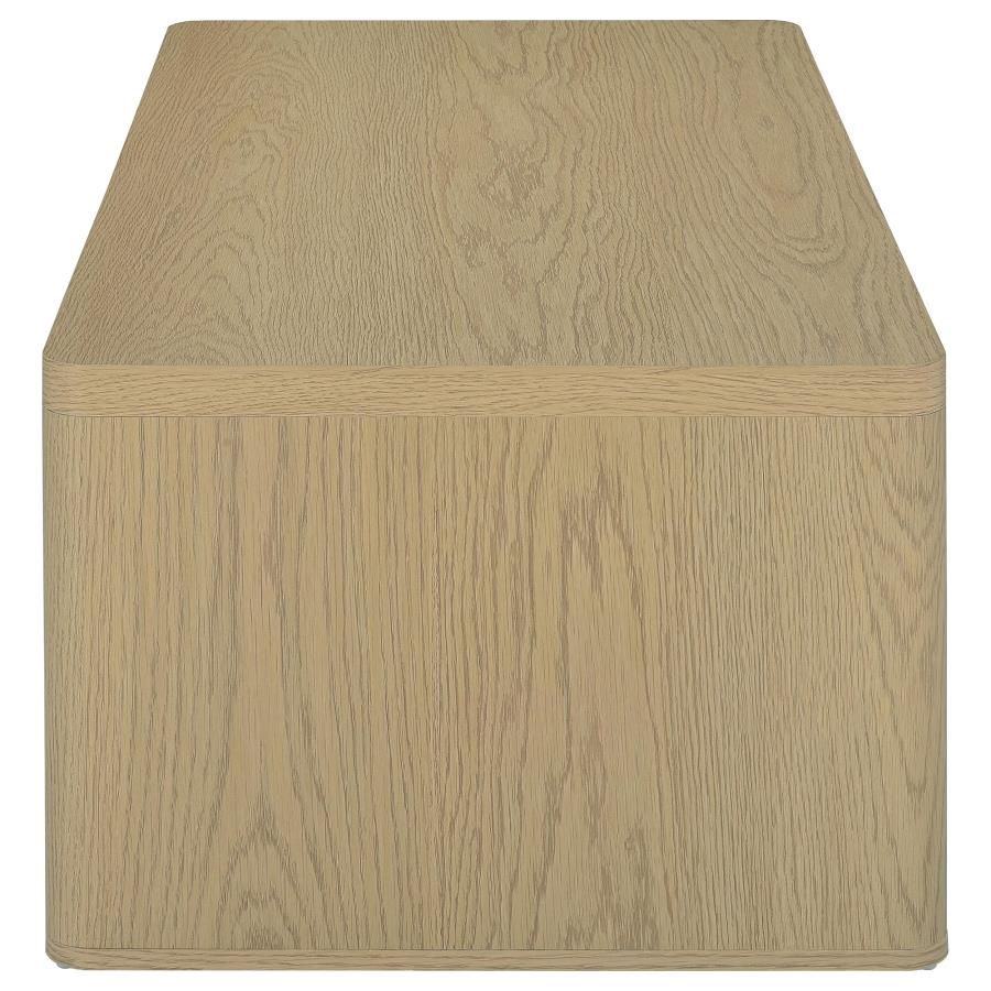 Alsina Rectangular Coffee Table with Open Shelf Greige