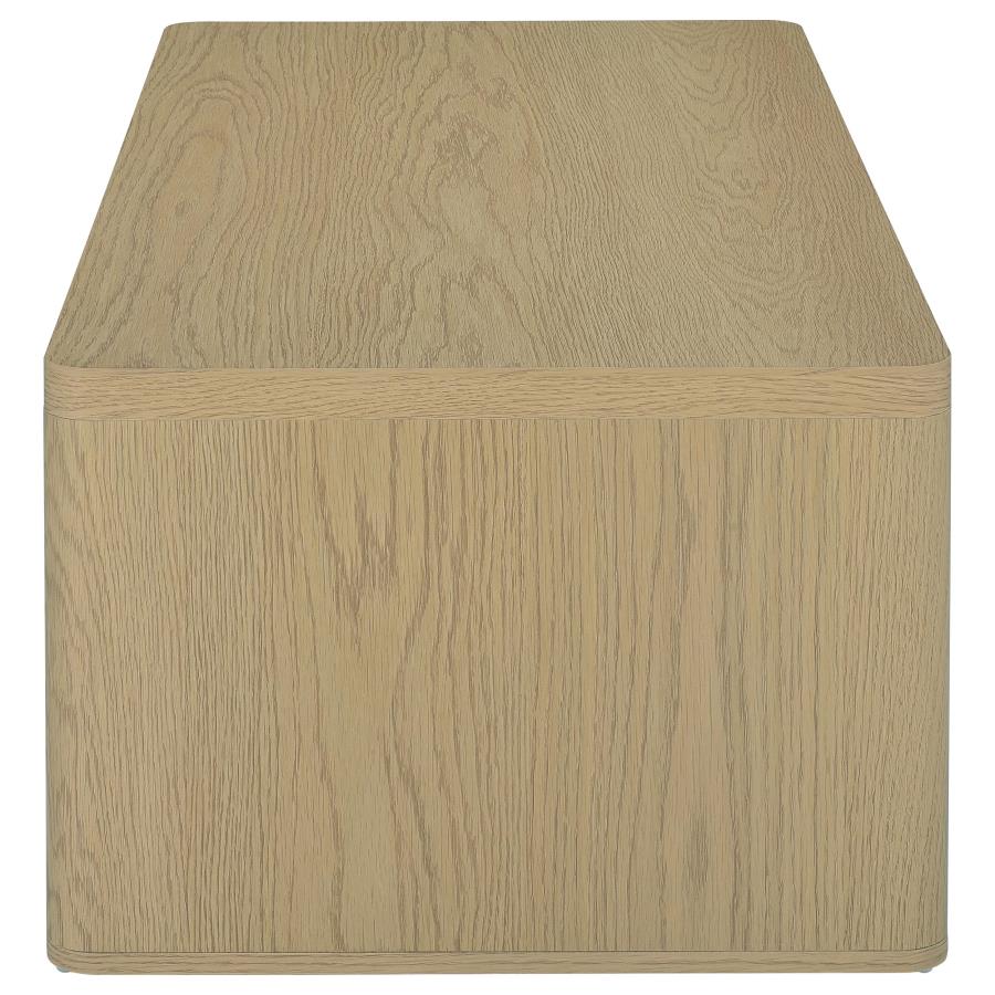 Alsina Rectangular Coffee Table with Open Shelf Greige