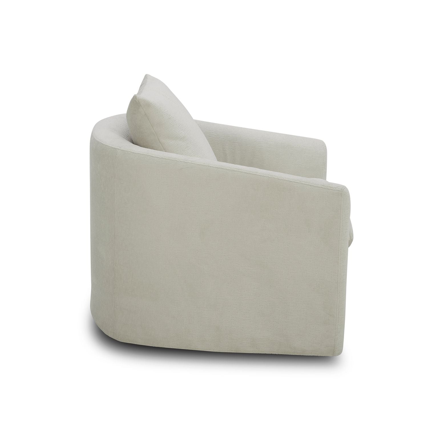 Saxton Upholstery Swivel Accent Chair - Ivory