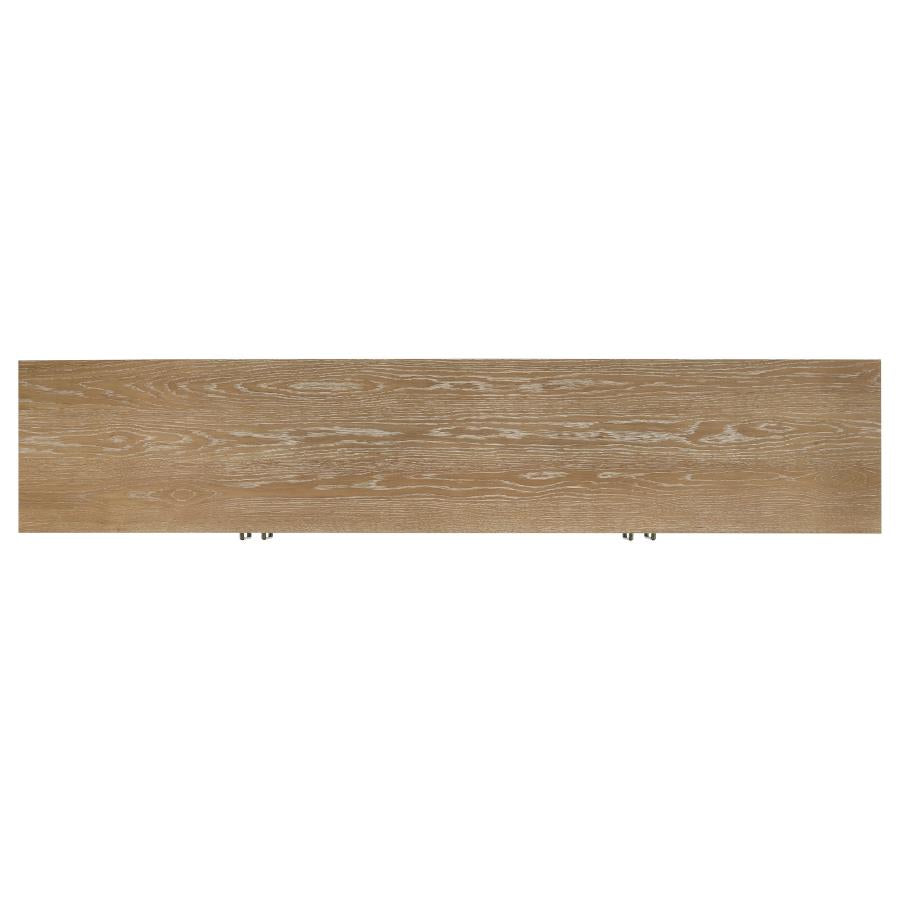 Brenham 79-inch 4-door TV Stand Media Console Washed Oak