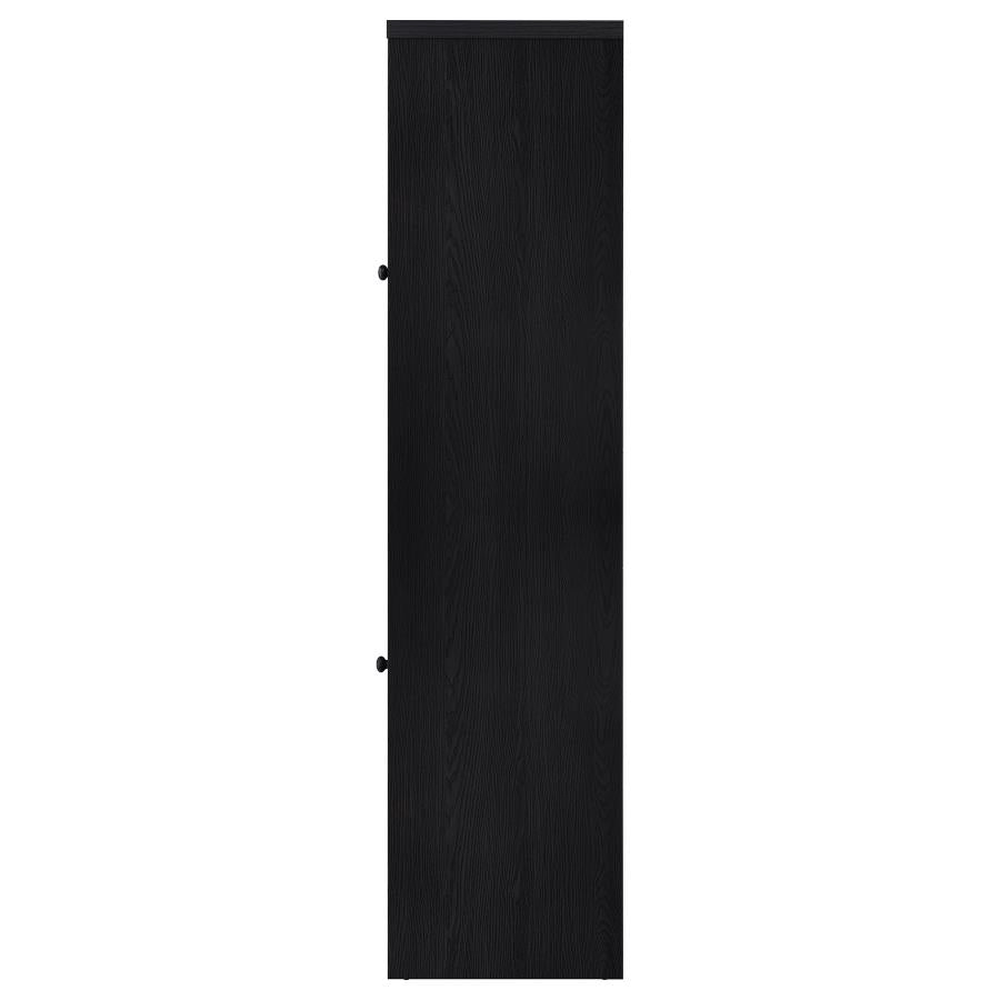 Denison 67-inch 2-door Media Tower Storage Cabinet Black