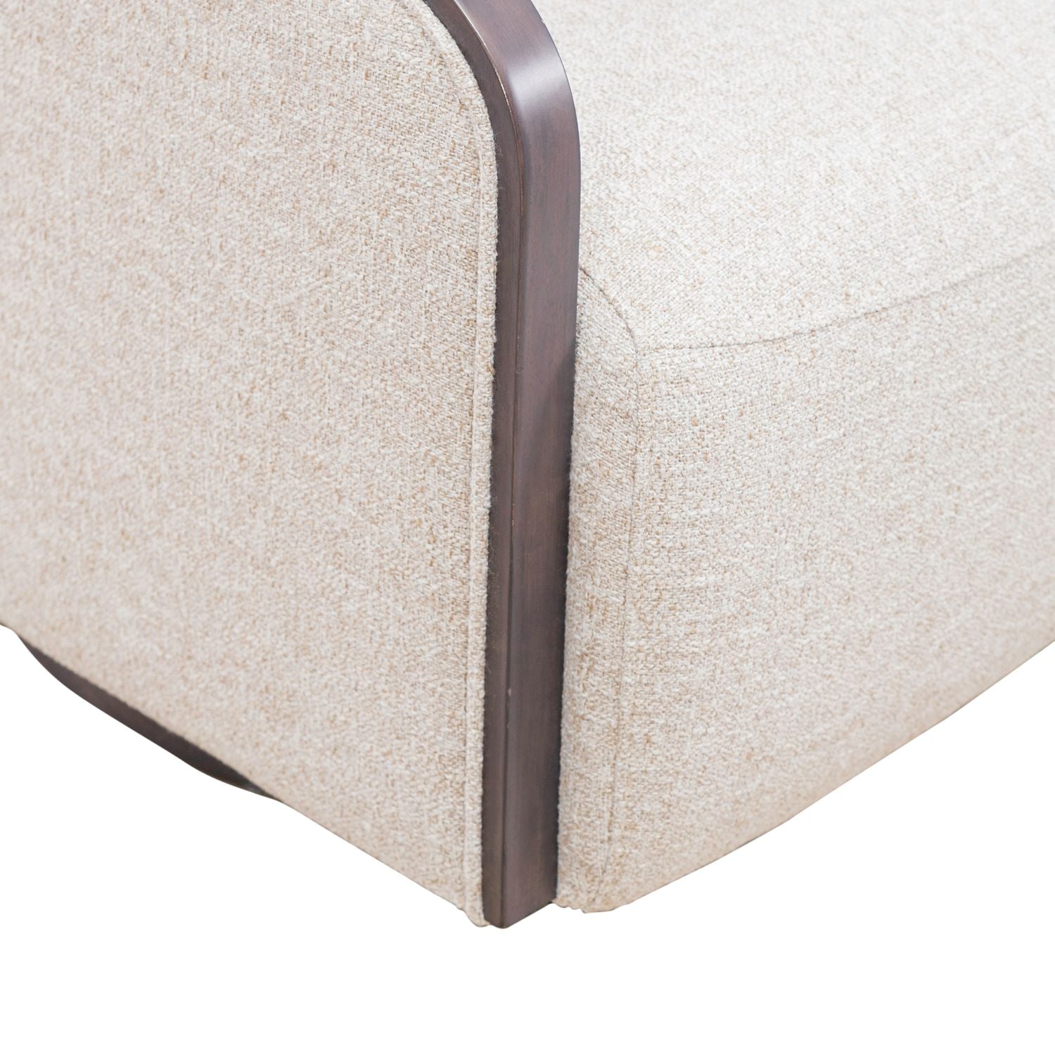 Nora Upholstery Swivel Accent Chair - Dark Brown