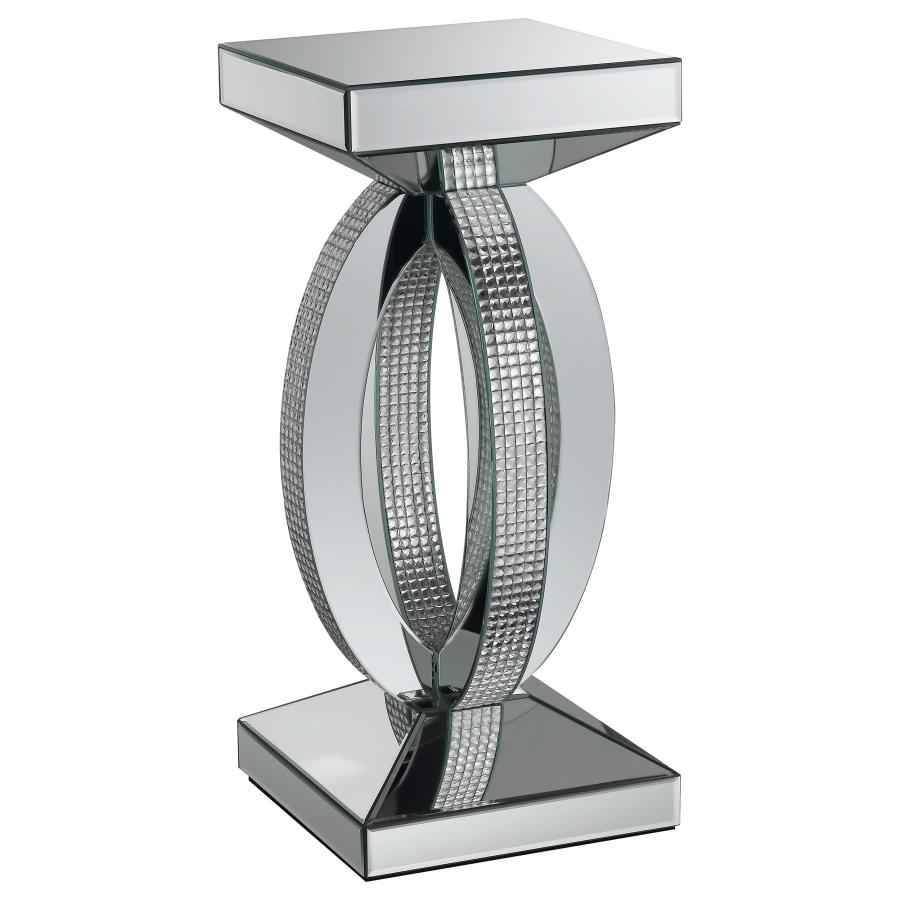 Amalia 3-piece Mirrored Coffee and End Table Set Silver