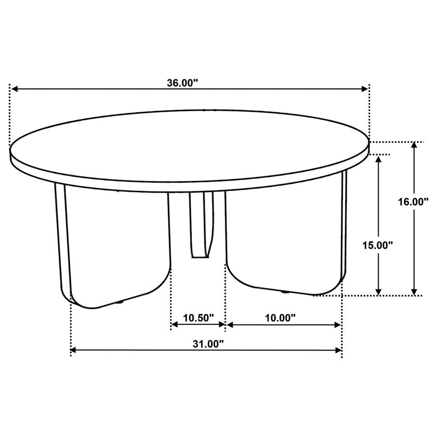 Dale Sculptural Round Solid Mango Wood Coffee Table Natural Mango