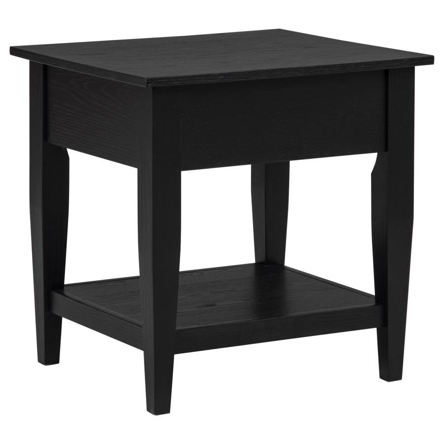 Lindenton 3-piece Wood Lift-Top Coffee and End Table Set Black