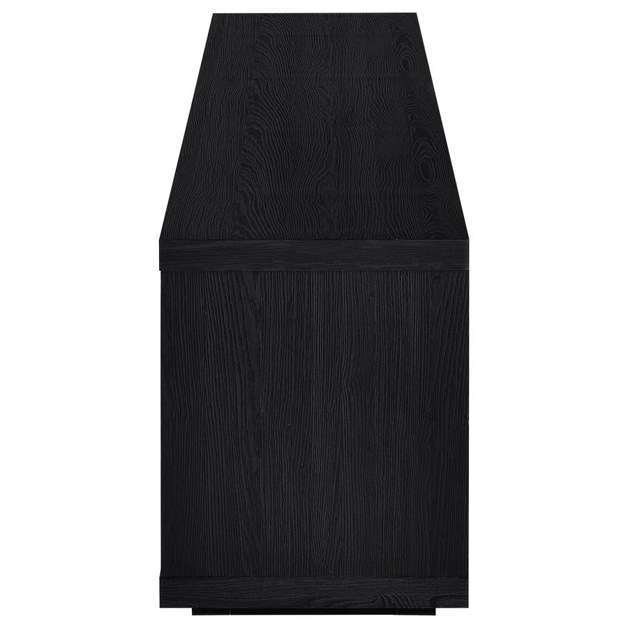 Deiter 79-inch TV Stand Fireplace Media Console Black