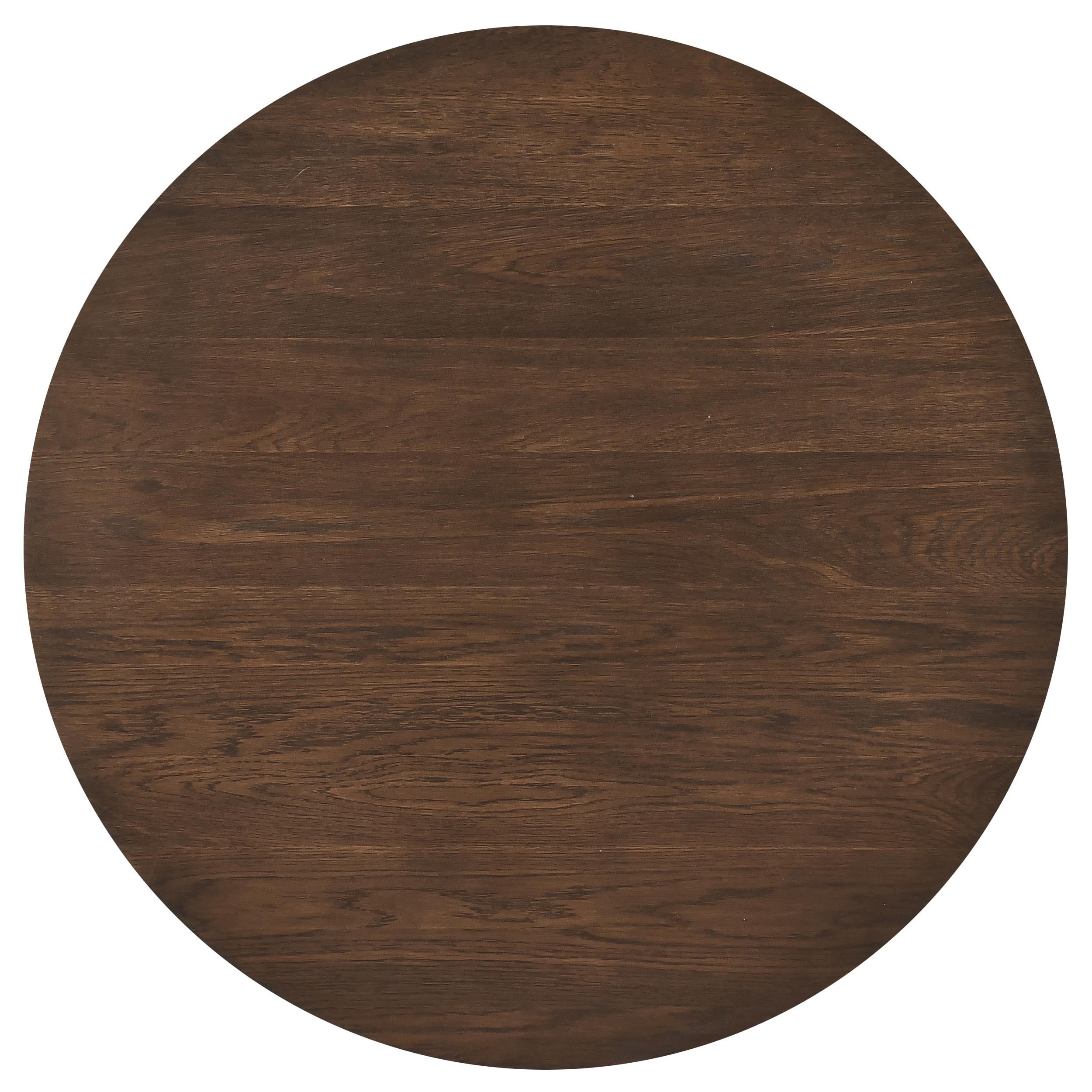 Sweeney 39-inch Round Wood Occasional Cocktail Coffee Table Dark Walnut