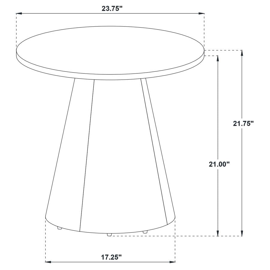Franklin Round SmartTop™ Wood Pedestal Side End Table Grey and Dark Brown