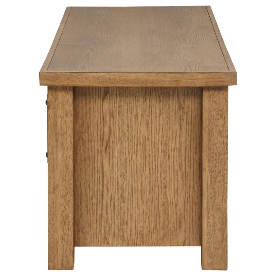 Beasley 2-Door 71-Inch Wood TV Stand Media Console Golden Oak