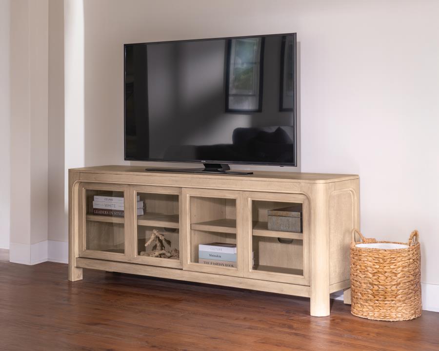 Solano 71-inch 2-door TV Stand Media Console Weathered Mango