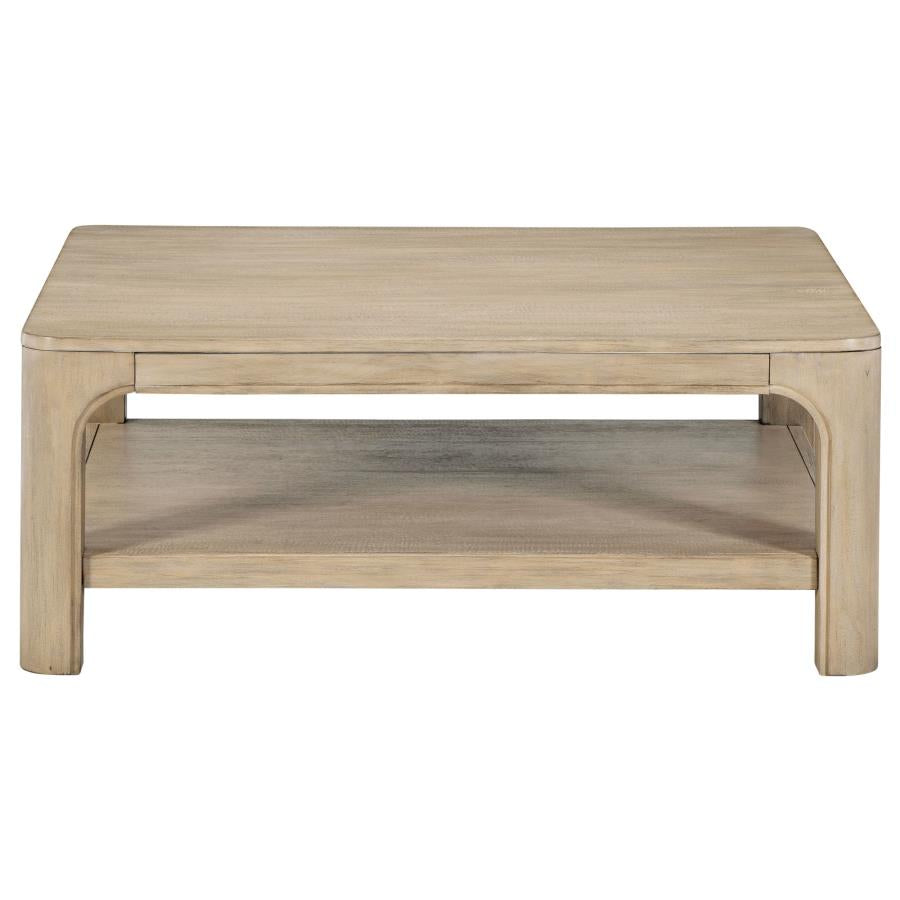 Solano 2-piece Square Coffee Table Set Weathered Mango