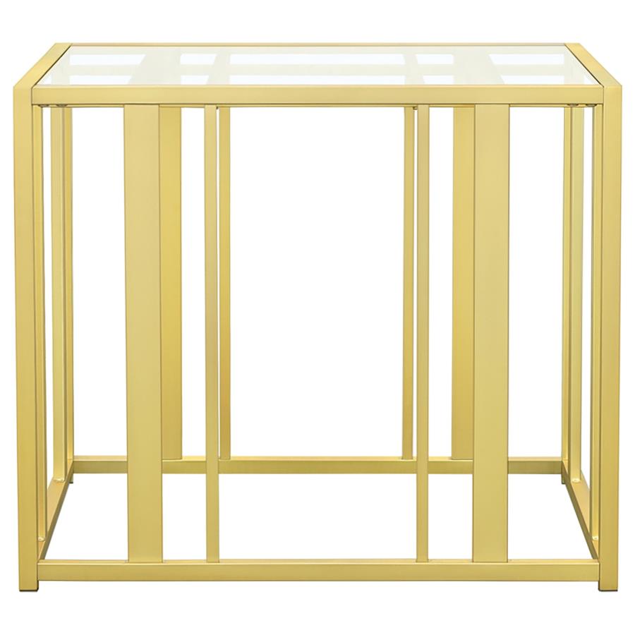 Adri 3-piece Coffee and End Table Set Matte Brass
