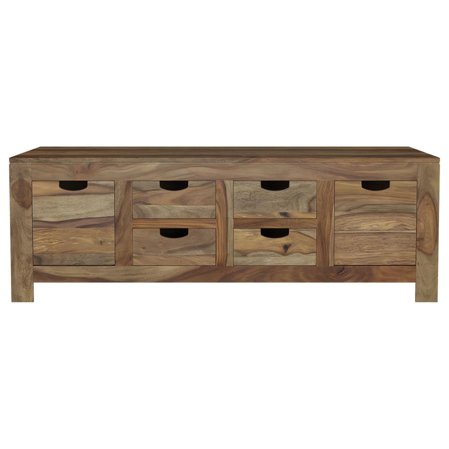 Esther 2-Piece Solid Sheesham Coffee and End Table Set Natural