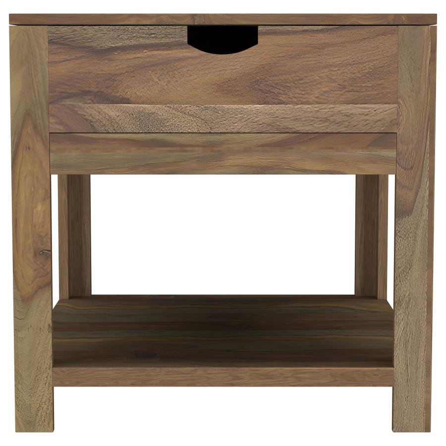 Esther 3-Piece Solid Sheesham Coffee and End Table Set Natural