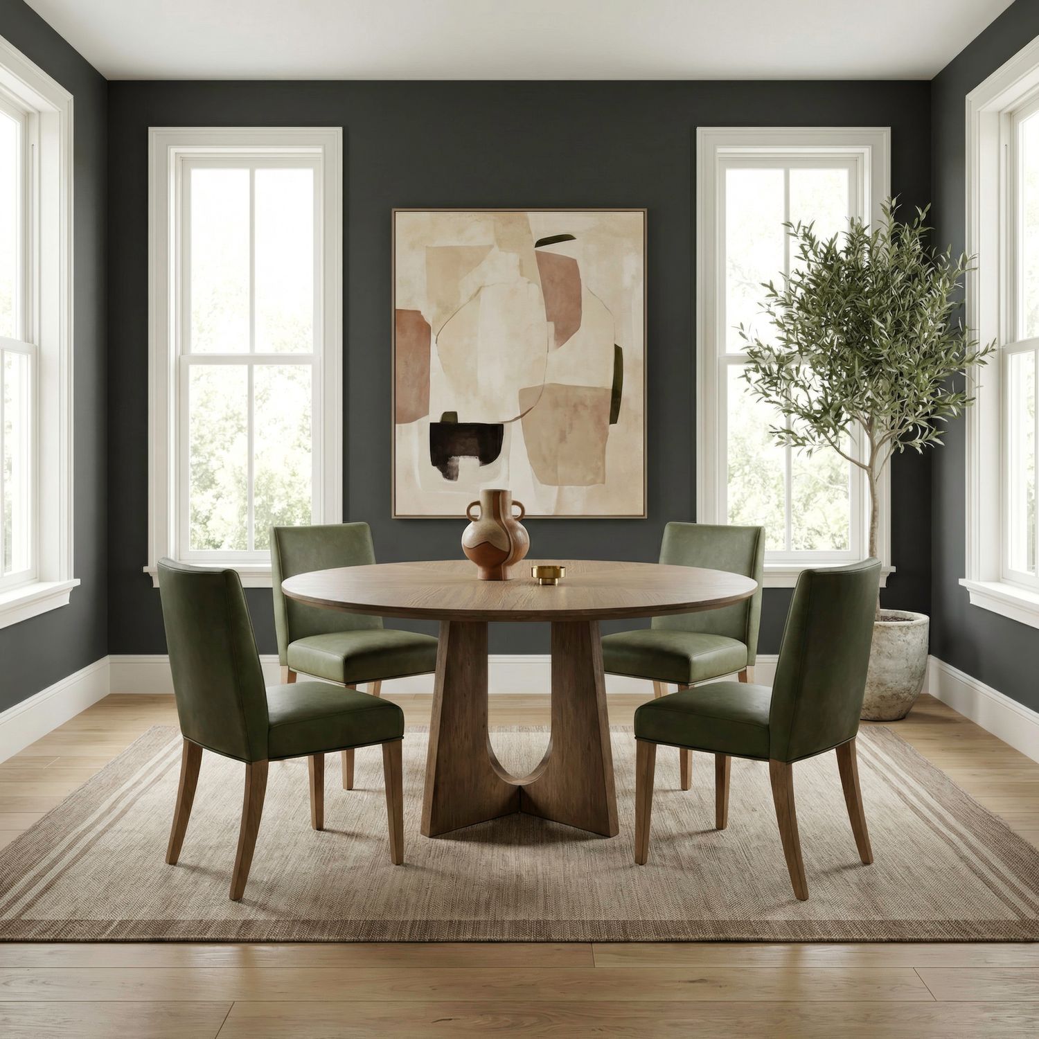 Hendrix Place 5 Piece Pedestal Table Set