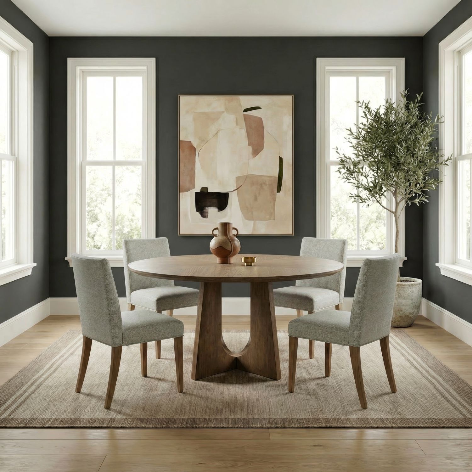 Hendrix Place Opt 5 Piece Pedestal Table Set