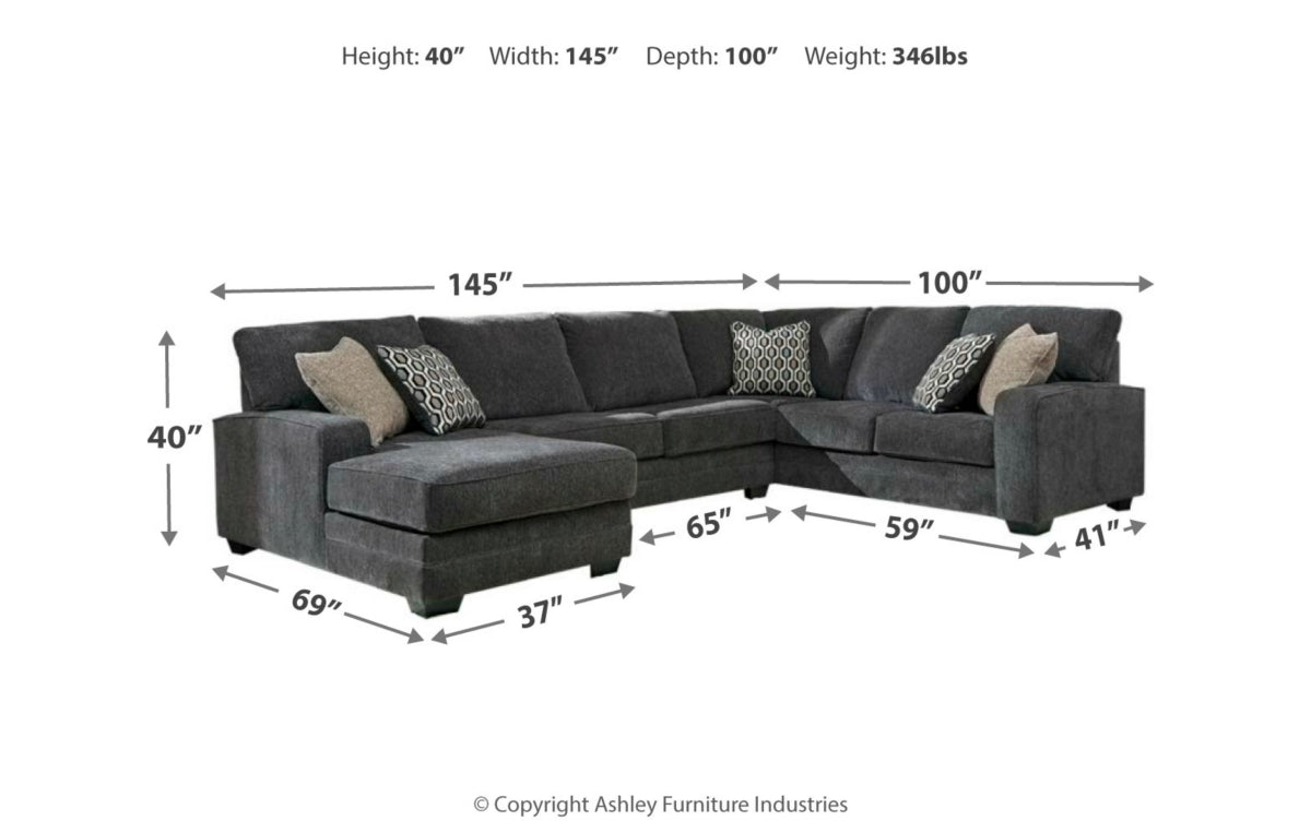 Tracling 3-Piece Sectional with Chaise