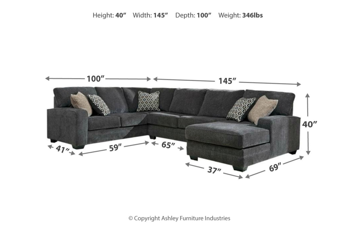 Tracling 3-Piece Sectional with Chaise