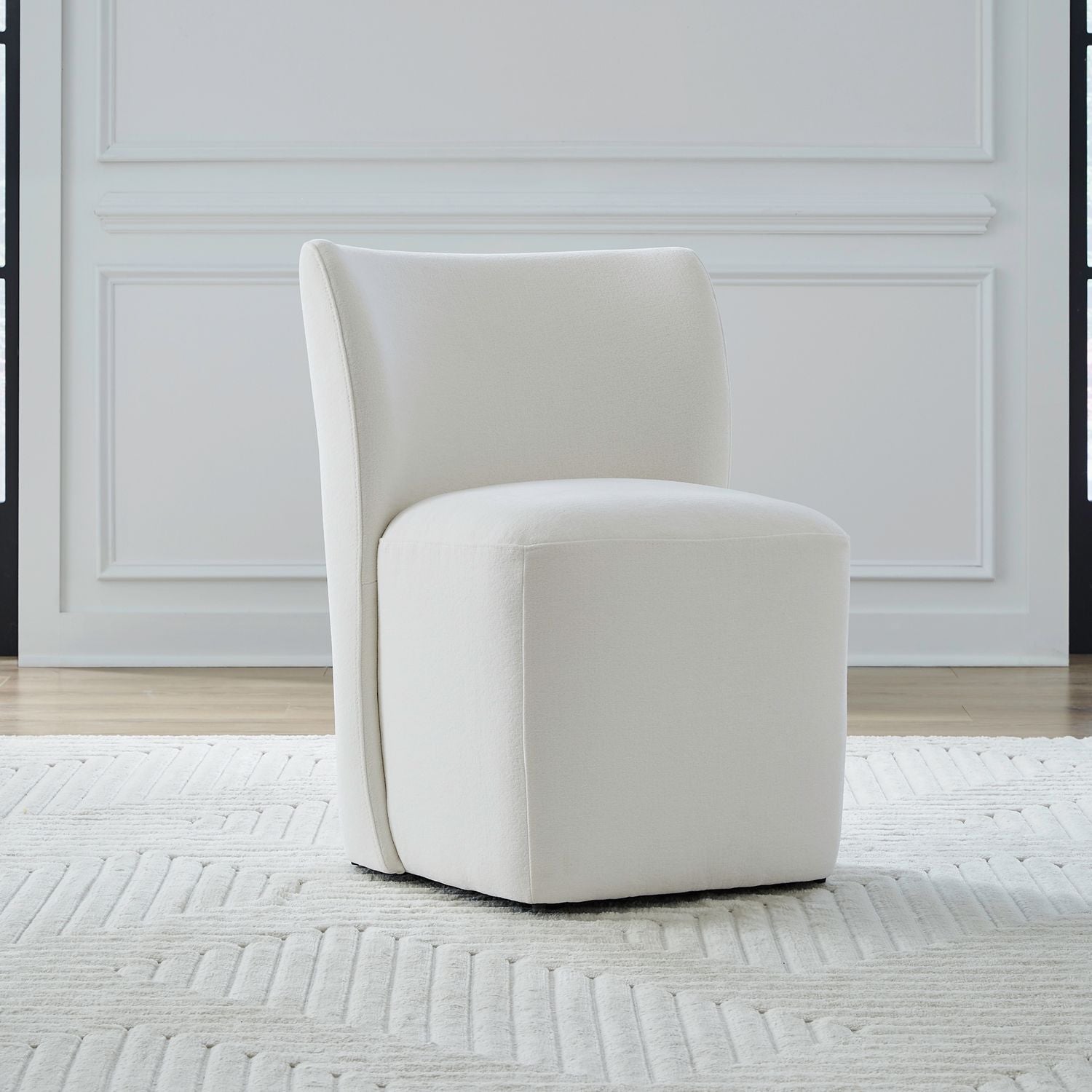 Accent Dining Accent Dining Chair with Casters - Ivory