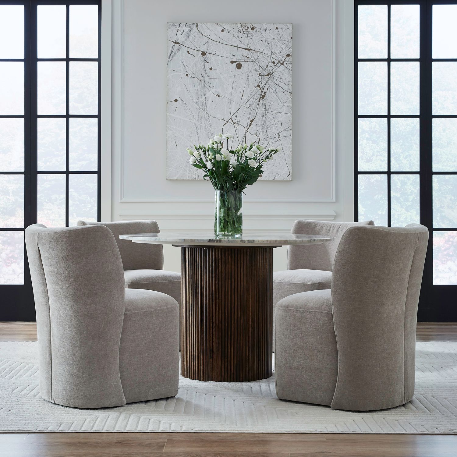 Accent Dining Accent Dining Chair with Casters - Truffle