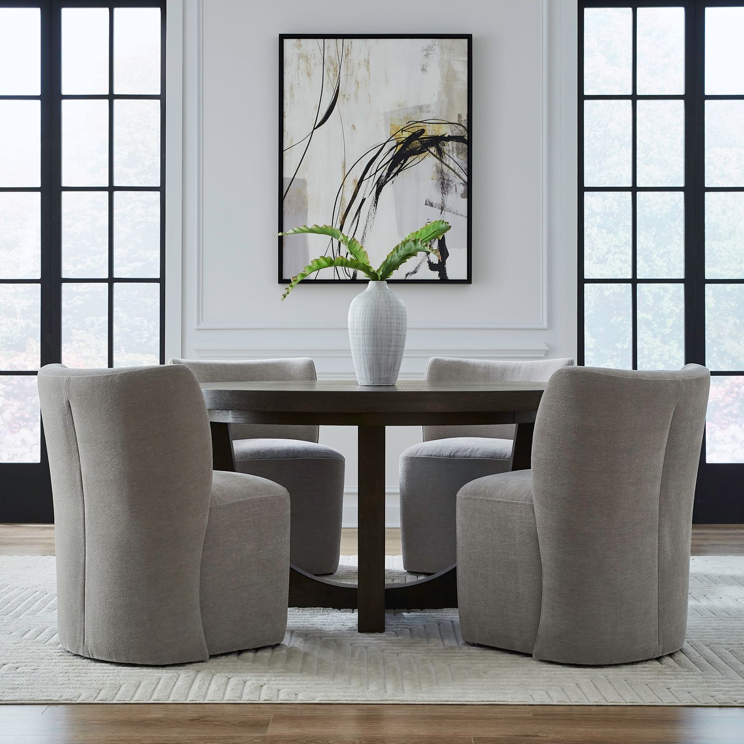 Accent Dining Accent Dining Chair with Casters - Truffle