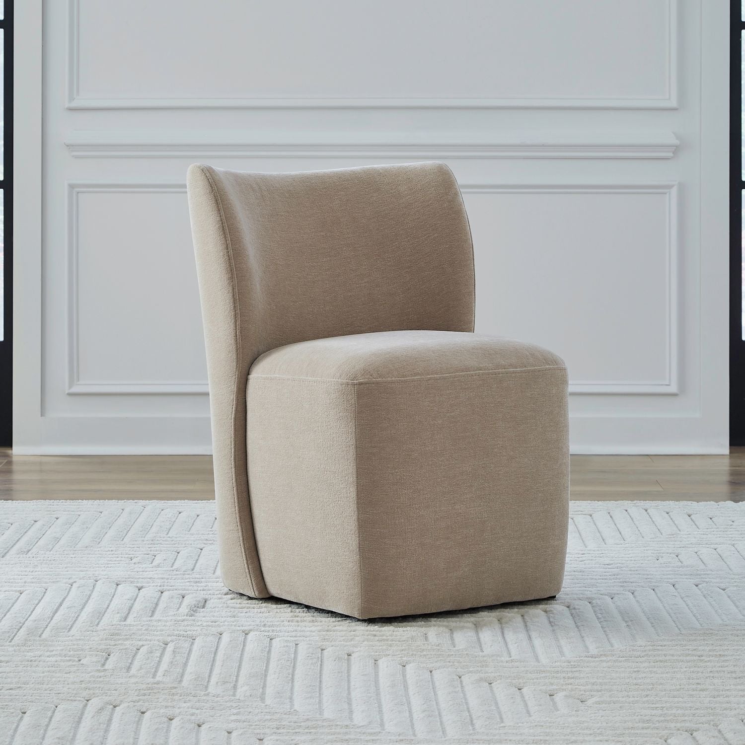 Accent Dining Accent Dining Chair with Casters - Wicker