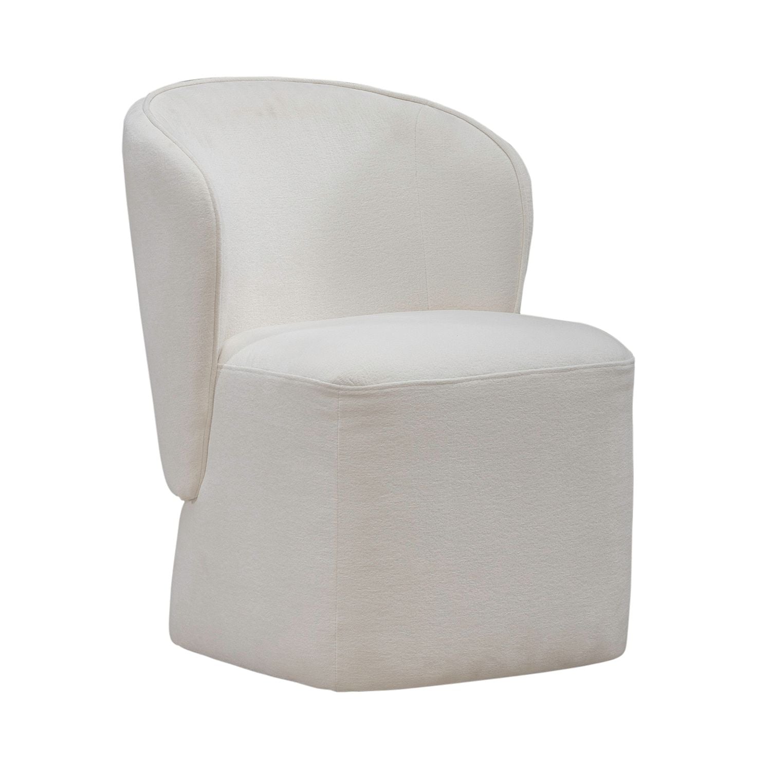 Accent Dining Accent Dining Chair with Casters - Ivory